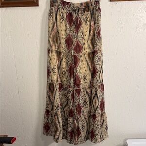 Bohemian Wide Leg Pants - Red and Cream
